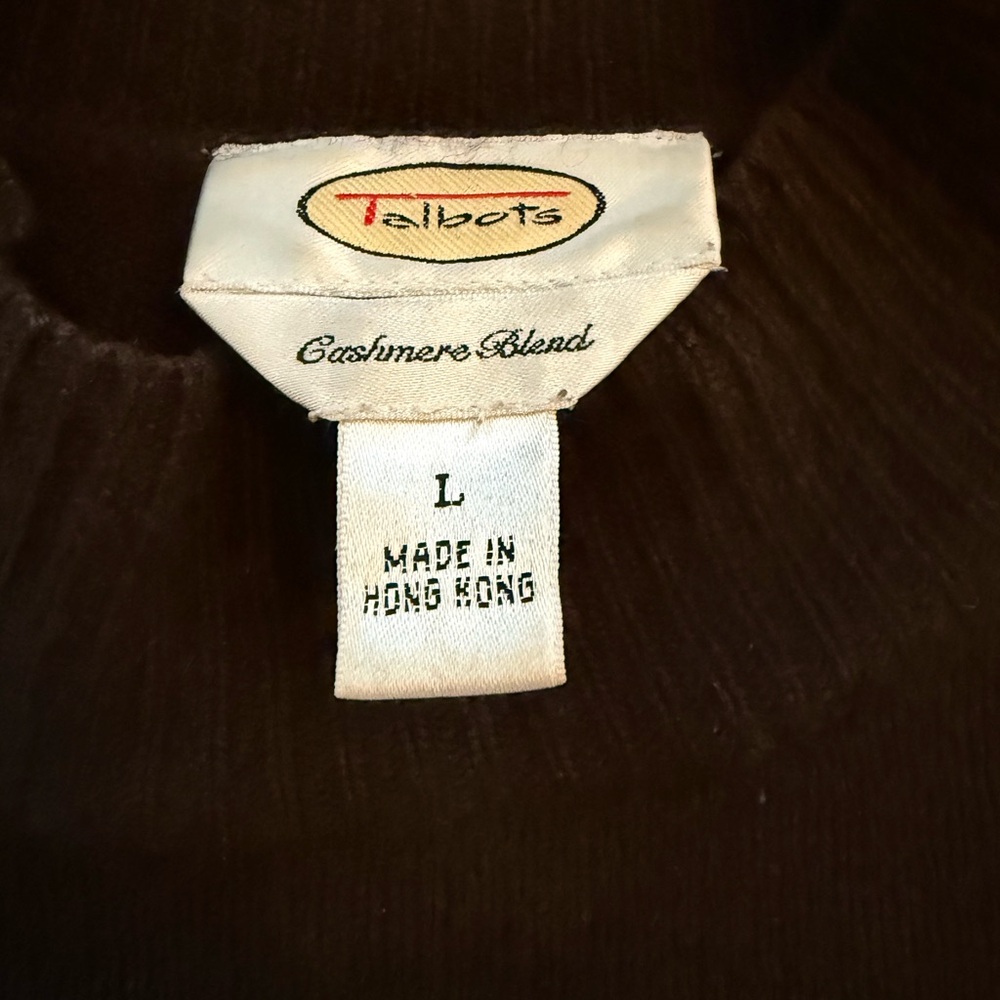 Talbots Cashmere Blend Sweater in Rich Brown - Picture 2 of 3